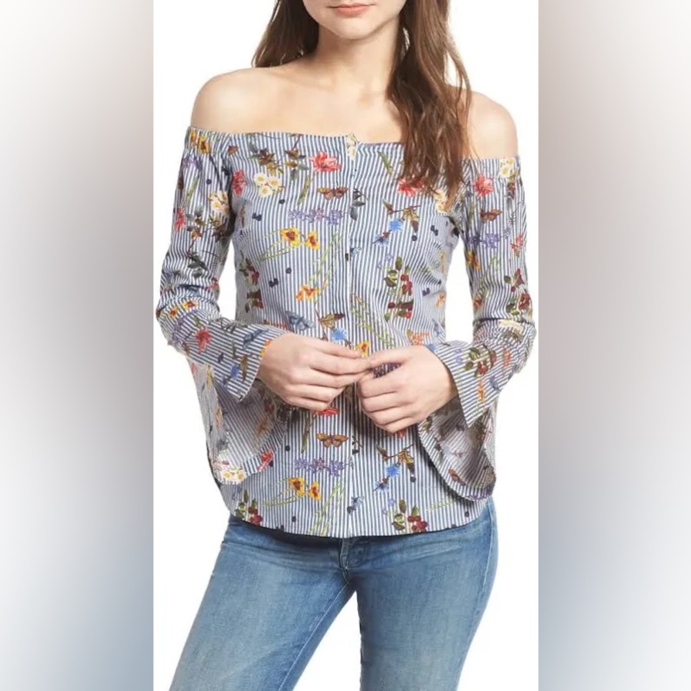 Bailey 44 off the shoulder floral top